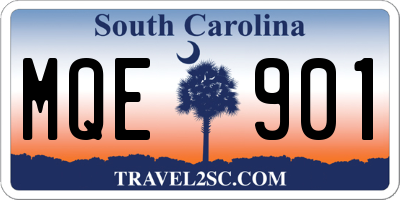 SC license plate MQE901
