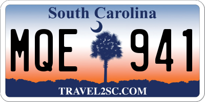 SC license plate MQE941