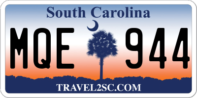 SC license plate MQE944