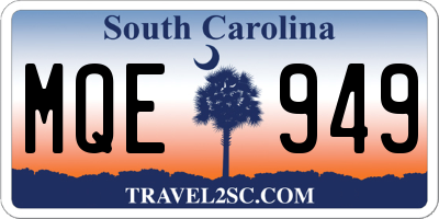 SC license plate MQE949