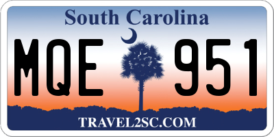 SC license plate MQE951