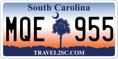 SC license plate MQE955