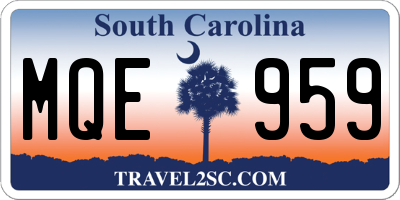 SC license plate MQE959