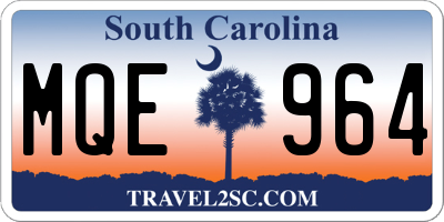 SC license plate MQE964