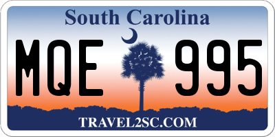 SC license plate MQE995