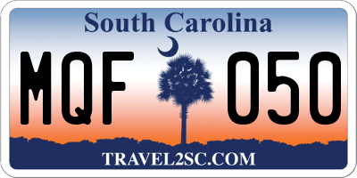 SC license plate MQF050