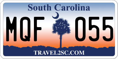 SC license plate MQF055