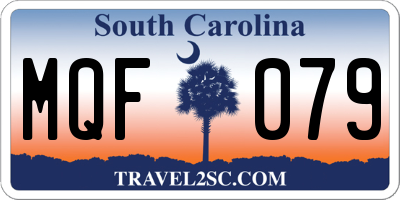 SC license plate MQF079
