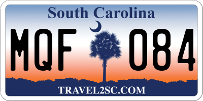 SC license plate MQF084