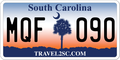 SC license plate MQF090