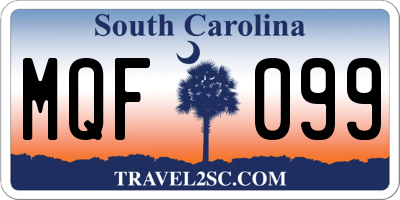SC license plate MQF099