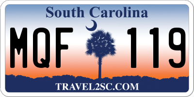 SC license plate MQF119