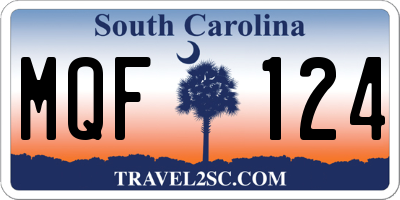 SC license plate MQF124