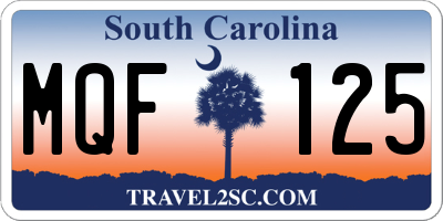 SC license plate MQF125