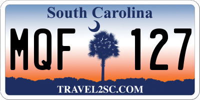 SC license plate MQF127