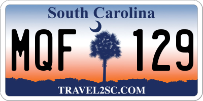 SC license plate MQF129
