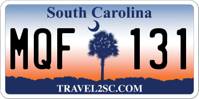 SC license plate MQF131