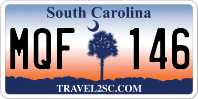 SC license plate MQF146