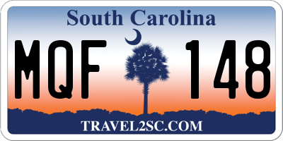 SC license plate MQF148