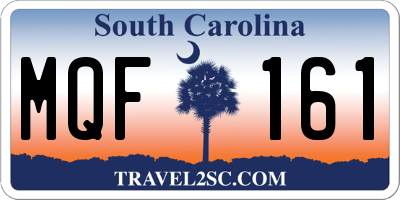 SC license plate MQF161