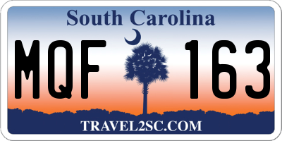 SC license plate MQF163