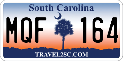 SC license plate MQF164