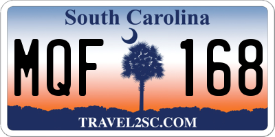 SC license plate MQF168