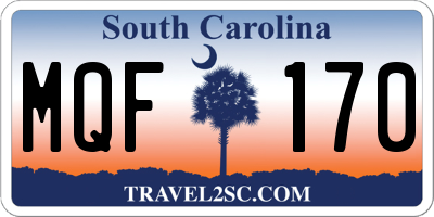 SC license plate MQF170