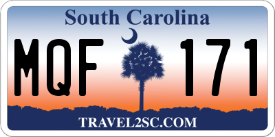 SC license plate MQF171