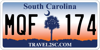 SC license plate MQF174