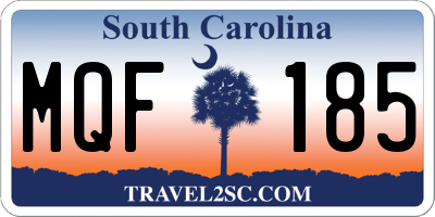SC license plate MQF185