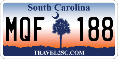 SC license plate MQF188