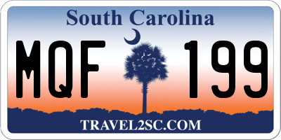 SC license plate MQF199