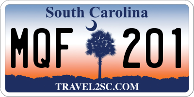 SC license plate MQF201
