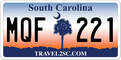 SC license plate MQF221
