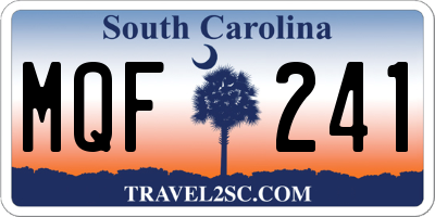 SC license plate MQF241