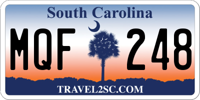 SC license plate MQF248