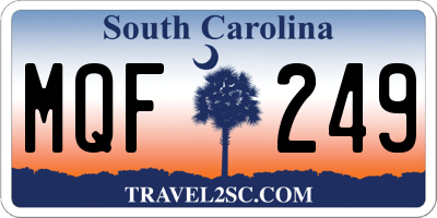SC license plate MQF249