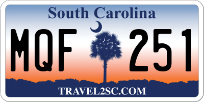 SC license plate MQF251