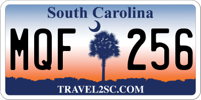 SC license plate MQF256