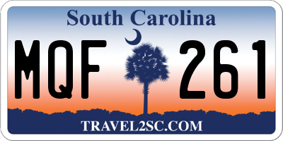 SC license plate MQF261
