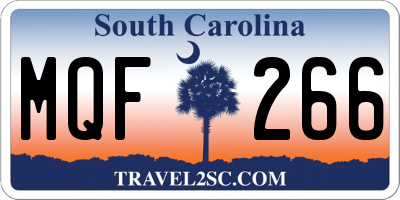 SC license plate MQF266