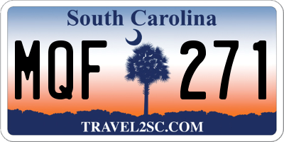 SC license plate MQF271