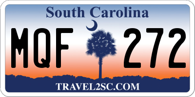 SC license plate MQF272