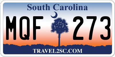 SC license plate MQF273