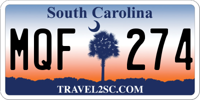 SC license plate MQF274