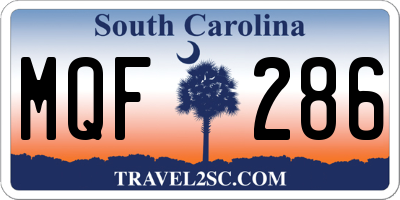 SC license plate MQF286