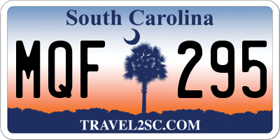 SC license plate MQF295