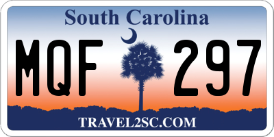 SC license plate MQF297