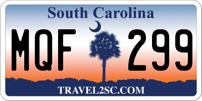 SC license plate MQF299
